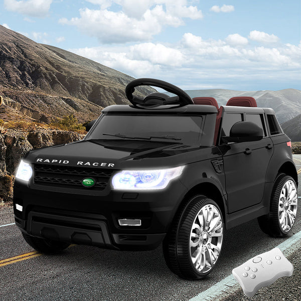 Rigo Ride On Car Kids Electric Cars Suv Remote 12V Black Kids Ride On Toys