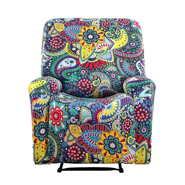 Artiss Kids Recliner Cover 4 Piece Floral Print Polyester Slipcover Slipcovers
