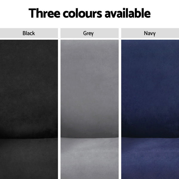 Artiss Recliner Chair Covers 1 Seater Velvet Grey Slipcovers