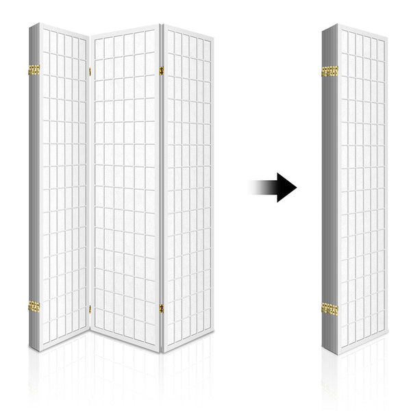 Artiss 6 Panel Room Divider Screen 261X179cm White Screens & Room Dividers