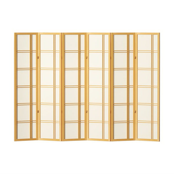 Artiss 6 Panel Room Divider Screen 265X179cm Nova Natural Screens & Room Dividers