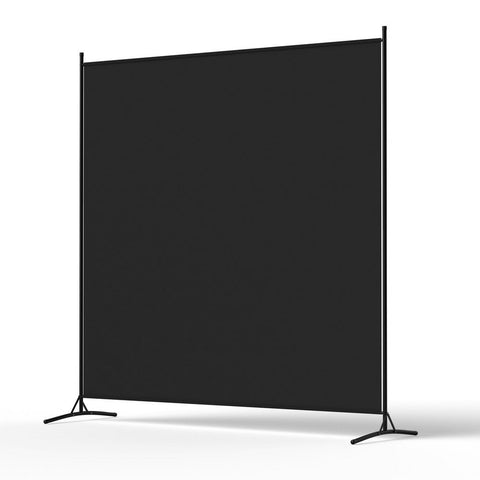 Artiss Room Divider Screen 175X180cm Fabric Black Screens & Room Dividers