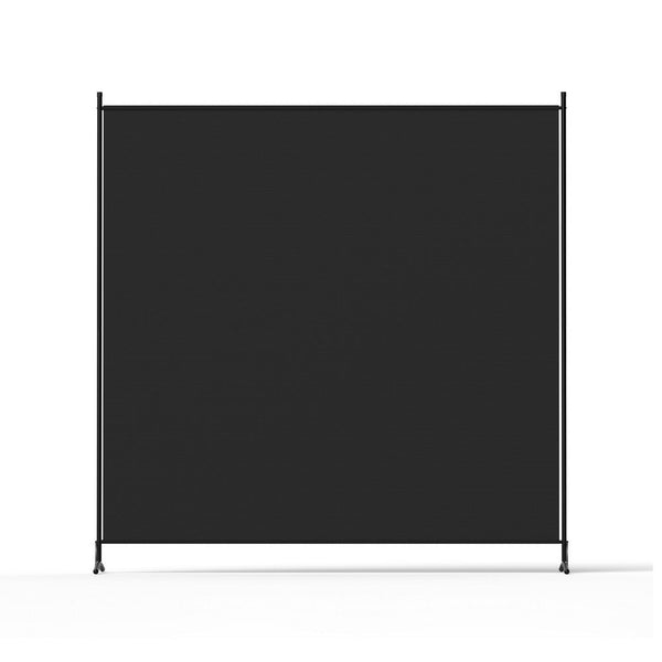 Artiss Room Divider Screen 175X180cm Fabric Black Screens & Room Dividers