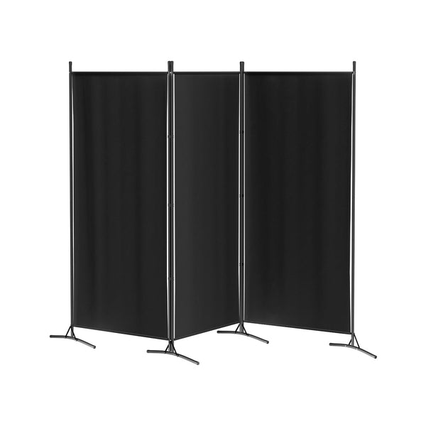 Artiss 3 Panel Room Divider Screen 260X180cm Fabric Black Screens & Room Dividers