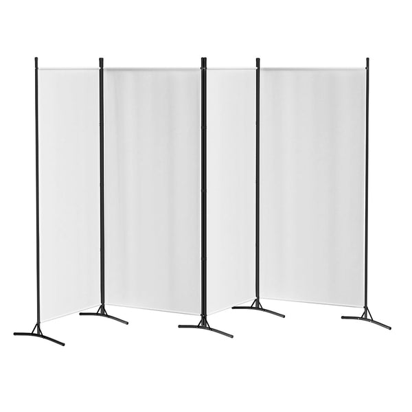 Artiss 4 Panel Room Divider Screen 345X180cm Fabric Grey Screens & Room Dividers