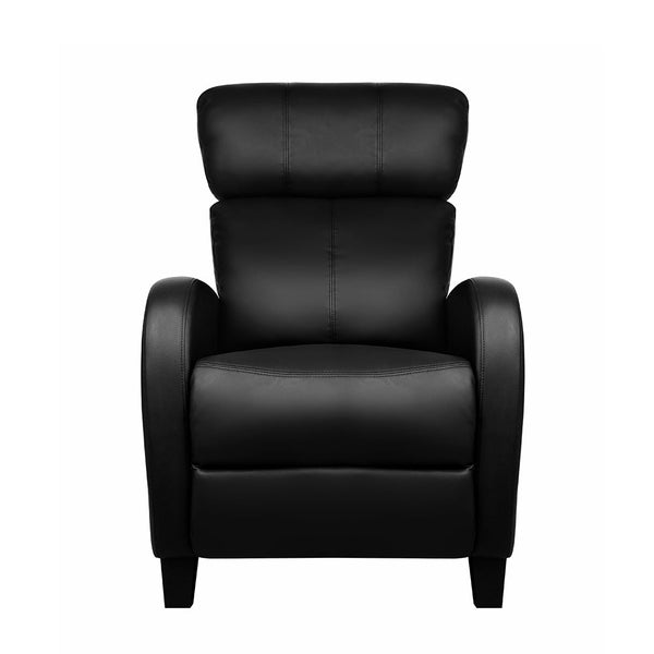 Artiss Pu Leather Reclining Armchair Black Furniture For Home And Garden Sofas Armchairs & Couches