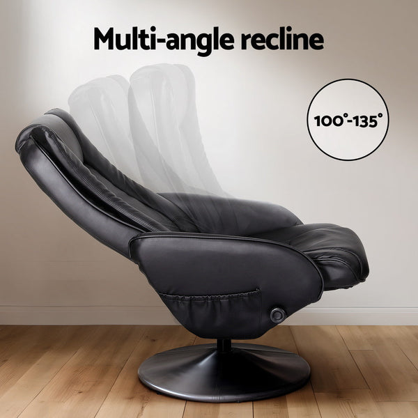 Artiss Recliner Chair Electric Heated Massage Chairs Faux Leather Cobble Sofas Armchairs & Couches