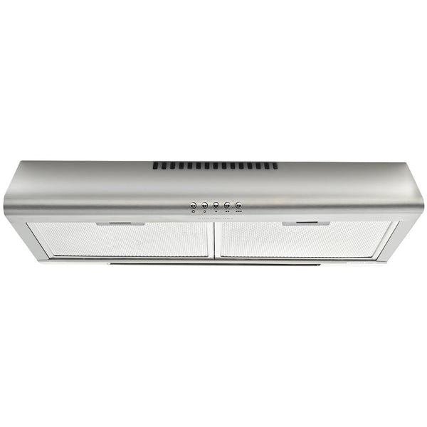 Eurochef 60Cm Fixed Stainless Steel Rangehood Quiet 3 Speed 4 Layer Dishwashable Filters Halogen Lights Efr60s Rangehoods