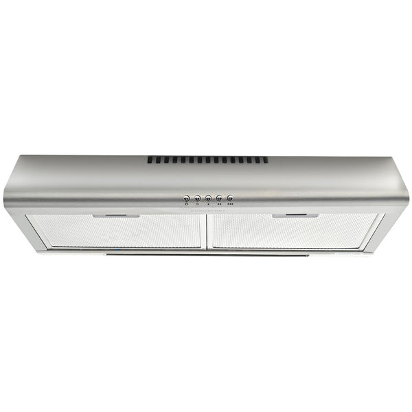 Eurochef 60Cm Fixed Stainless Steel Rangehood Quiet 3 Speed 4 Layer Dishwashable Filters Halogen Lights Efr60s Rangehoods