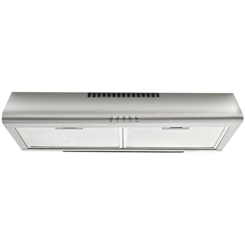 Eurochef 60Cm Fixed Stainless Steel Rangehood Quiet 3 Speed 4 Layer Dishwashable Filters Halogen Lights Efr60s Rangehoods