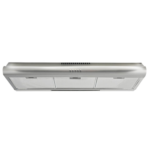 Eurochef 90Cm Fixed Stainless Steel Rangehood Quiet 3 Speed 4 Layer Dishwashable Filters Halogen Lights Efr90s Rangehoods