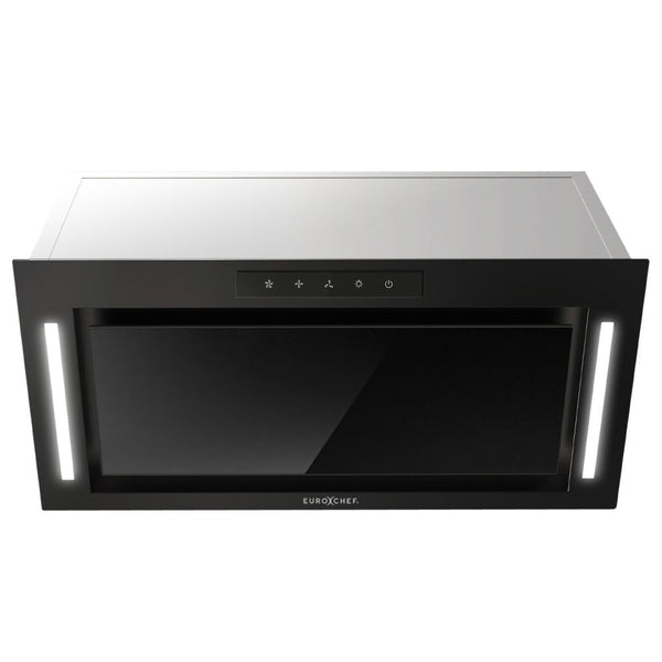 Eurochef 60Cm Undermount Rangehood Black Quiet 3 Speed Layer Dishwashable Filter Led Lights Eur60b Rangehoods