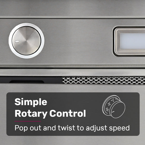 Eurochef 60Cm Undermount Rangehood Stainless Steel Quiet 3 Speed Layer Dishwashable Filter Led Lights Eur60s Rangehoods