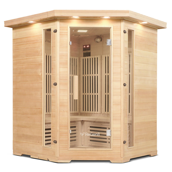 Regen8 Quadro Corner 4 Person 2640W Infrared Sauna Saunas