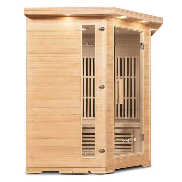 Regen8 Quadro Corner 4 Person 2640W Infrared Sauna Saunas
