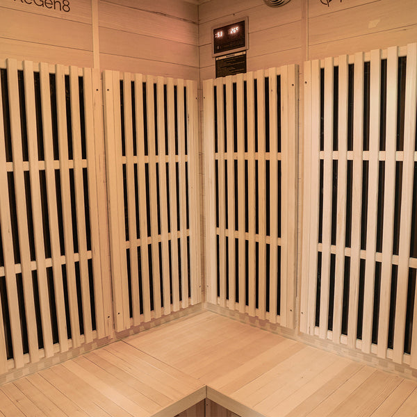Regen8 Quadro Corner 4 Person 2640W Infrared Sauna Saunas