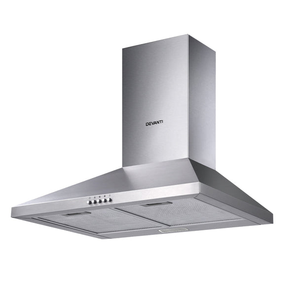 Devanti 600Mm Range Hood 60Cm Rangehood Black Rangehoods