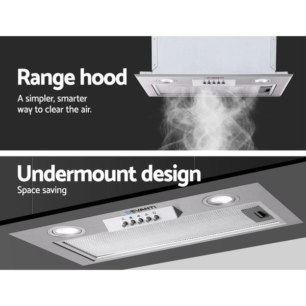 Devanti 520Mm Range Hood 52Cm Rangehood Stainless Steel Rangehoods