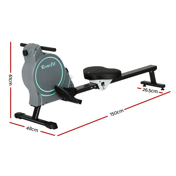Everfit Rowing Machine 16 Levels Magnetic Rower Gym Home Cardio With App Rowing Machines
