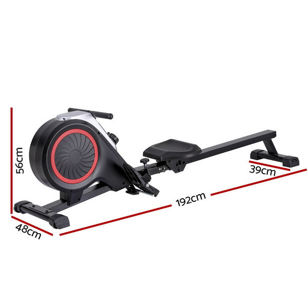 Everfit Rowing Machine 16 Levels Foldable Magnetic Rower Gym Cardio Workout Rowing Machines