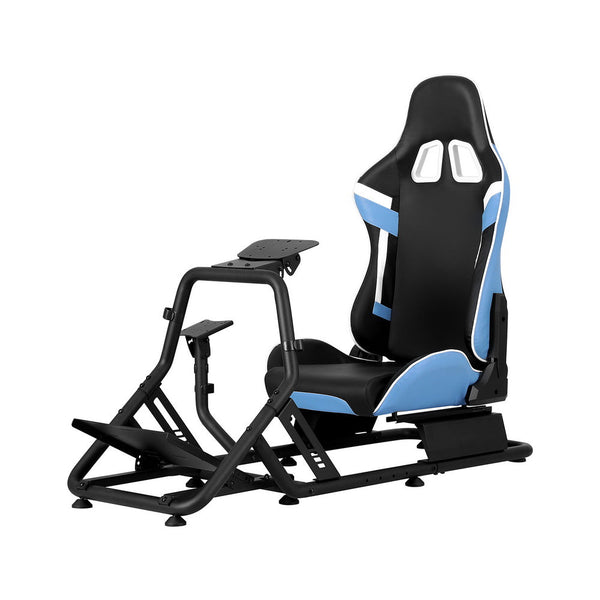 Artiss Racing Simulator pit Steering Wheel Gaming Chair Blue Other Video Game Accessories