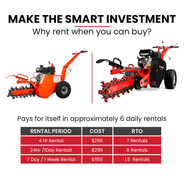 Baumr Ag Baumr Ag Trencher 600Mm / 24" Ditch Digger 4 Stroke Petrol Chain Driven Post Hole Diggers & Augers
