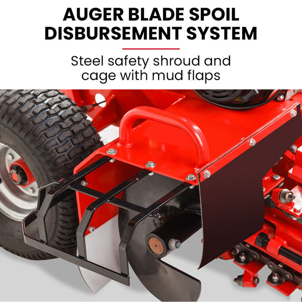 Baumr Ag Trencher 600Mm / 24" Ditch Digger 4 Stroke Petrol Chain Driven Post Hole Diggers & Augers