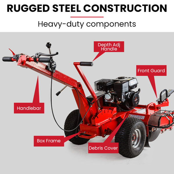 Baumr Ag Trencher 600Mm / 24" Ditch Digger 4 Stroke Petrol Chain Driven Post Hole Diggers & Augers
