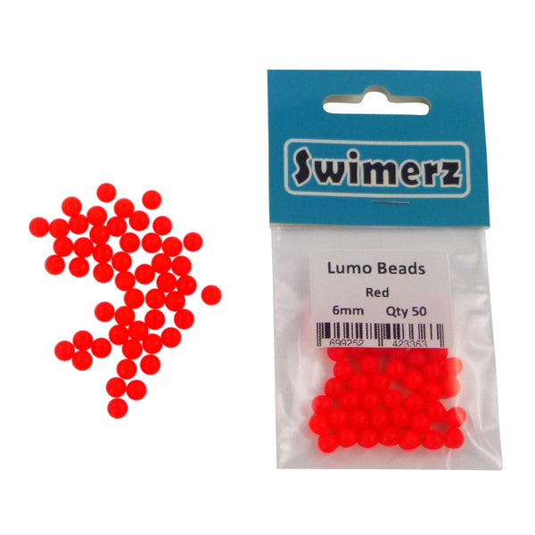 Swimerz 6Mm Beads Red 50 Pack Other Terminal Tackle