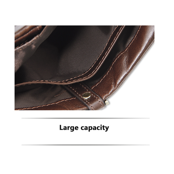 Elosung Red Genuine Leather Tri Fold Wallet Fashionable Multi Card Men's And Women's Wallets