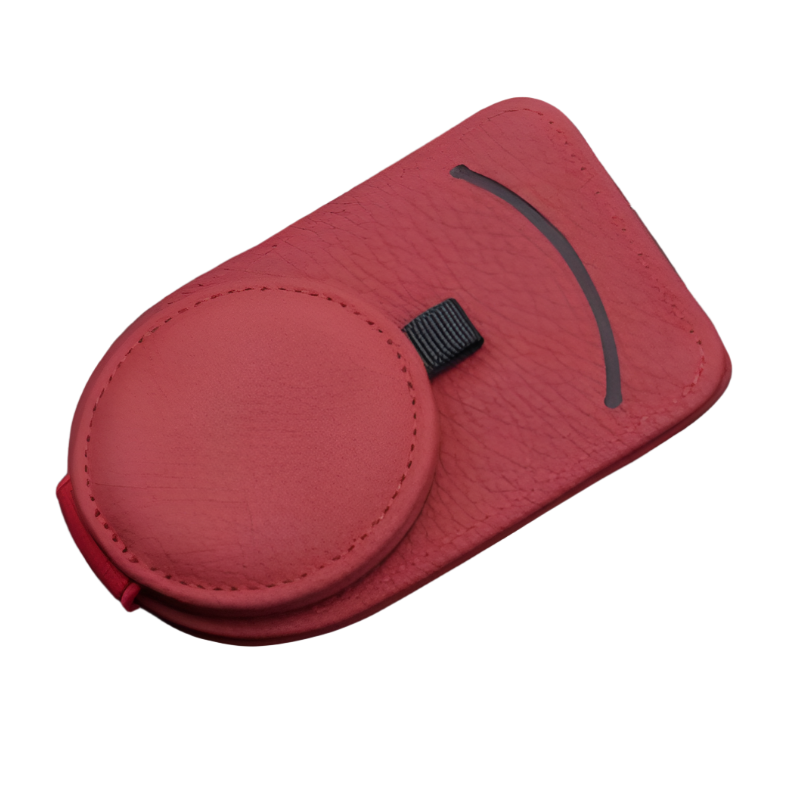 Elosung Red Multifunctional Car Sun Visor Glasses Clip With Card Holder Compact Convenient Sun Visors