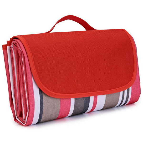 145X180cm Stripes Stitching Premium Picnic Mat Extra Thick Waterproof Oxford Cloth Camping Blanket Picnic Accessories