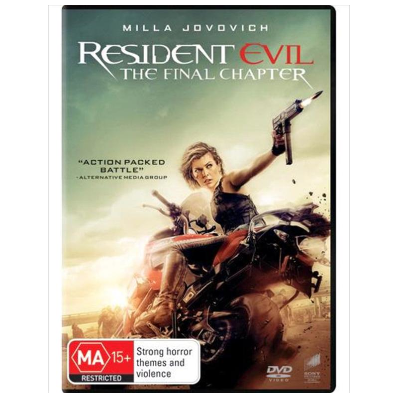 Universal Sony Pictures Resident Evil The Final Chapter Dvd