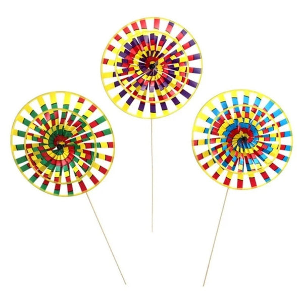 Retro Colorful Wind Spinners Lawn Pinwheels Windmill Garden Decoration Toys Windmills & Wind Spinners