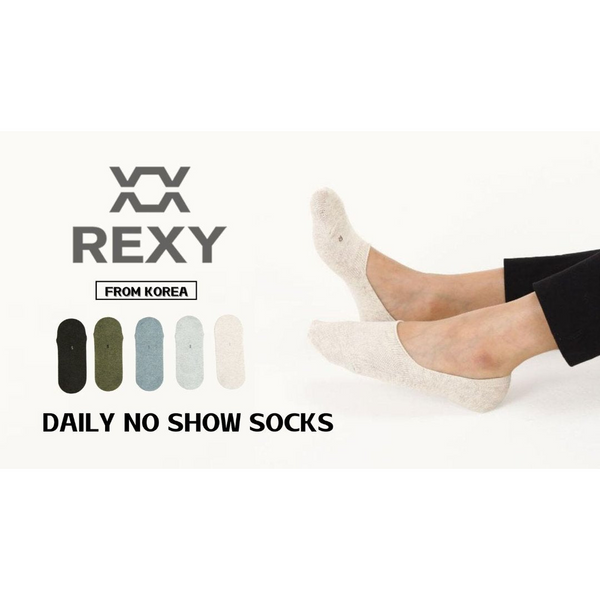 Rexy 15X Daily No Show Ankle Medium Non Slip Breathable Multi Colour Socks