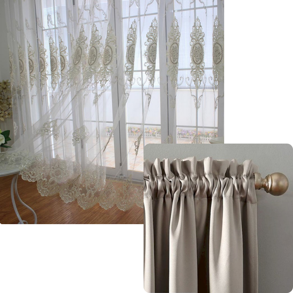 150 Centimetre White Style Flower Indoor Decorative Sheer Curtain Curtains & Drapes