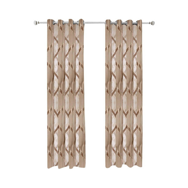 150 Centimetre Brown Modern Luxury Retro Style Curtains For Living Room Bedroom Curtains & Drapes