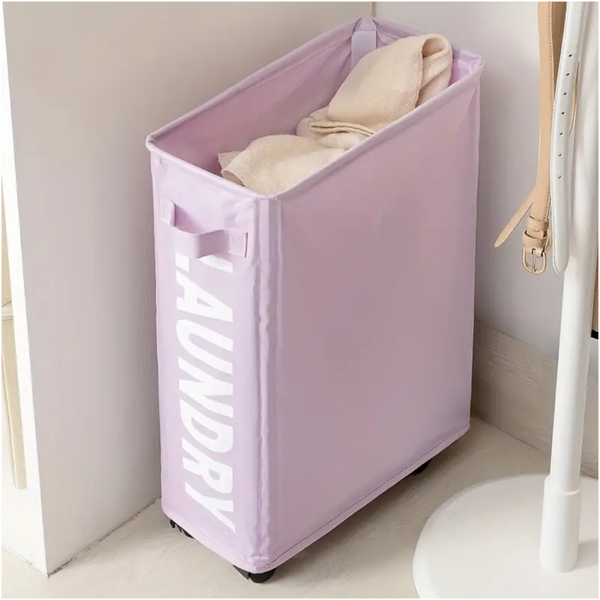 Elosung Rolling Laundry Basket With Wheels 42L Capacity 39*18.5*58Cm Laundry Baskets & Hampers