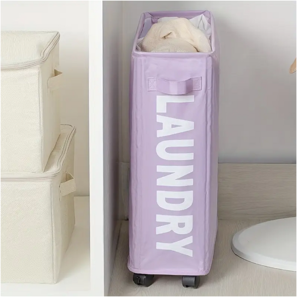 Elosung Rolling Laundry Basket With Wheels 42L Capacity 39*18.5*58Cm Laundry Baskets & Hampers