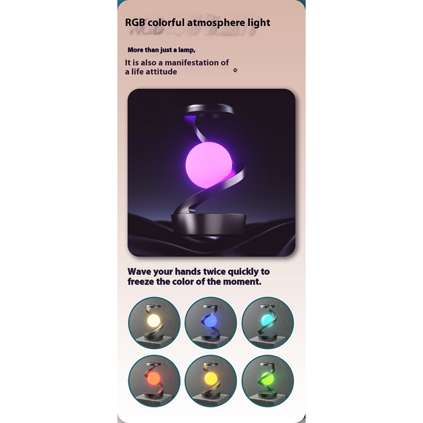 Rotating Moon Desk Lamp With Wireless Charging Sensor Control Table Lamps