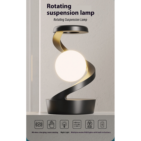 Rotating Moon Desk Lamp With Wireless Charging Sensor Control Table Lamps