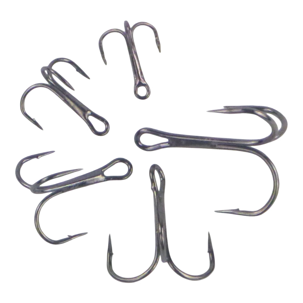Swimerz Round Bend Trebles Size 10 Black Nickel 50 Pack Hooks