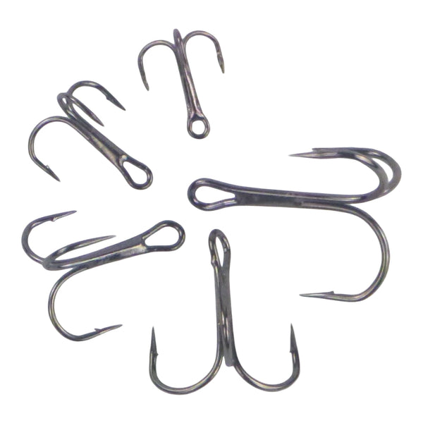 Swimerz Round Bend Trebles Size 10 Black Nickel 50 Pack Hooks
