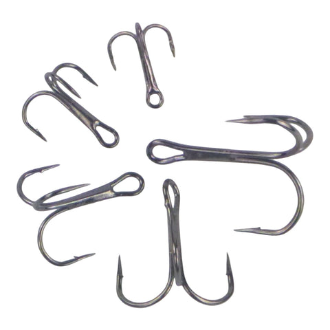 Swimerz Round Bend Trebles Size 8 Black Nickel 50 Pack Hooks