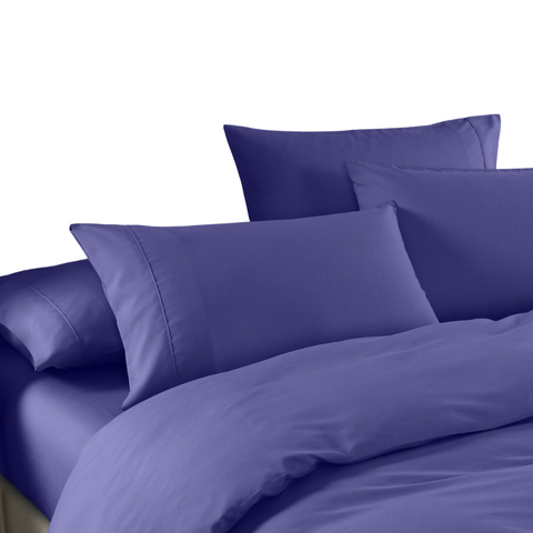 Royal Comfort 2000Tc Quilt Cover Set Bamboo Cooling Hypoallergenic Breathable Double Blue Quilt Covers