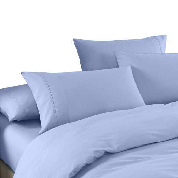 Royal Comfort 2000Tc Quilt Cover Set Bamboo Cooling Hypoallergenic Breathable King Light Blue Quilt Covers