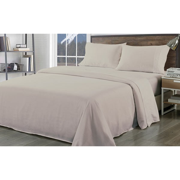 Royal Comfort Bamboo Blend Sheet Set 1000Tc And Pillows 2 Pack Ultra Soft King Warm Grey Sheets