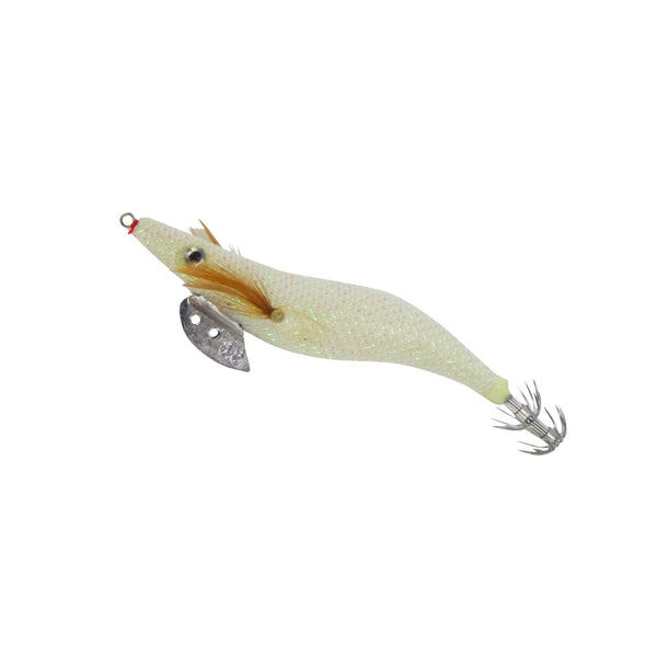 Finesse Rumoika Squid Jig White Glow 2.5 Pack Baits & Lures