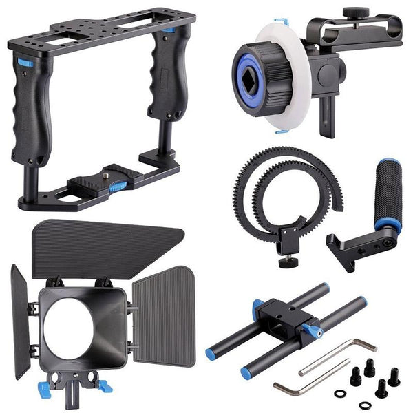 Large Handle Video Camera Cage And Matte Box Kit For Dslr Cameras Camera Cases Bags & Covers
