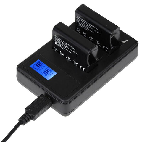 For Gopro Hero4 Dual Battery Charger With Lcd Screen Efficient Charging Chargers & Cradles